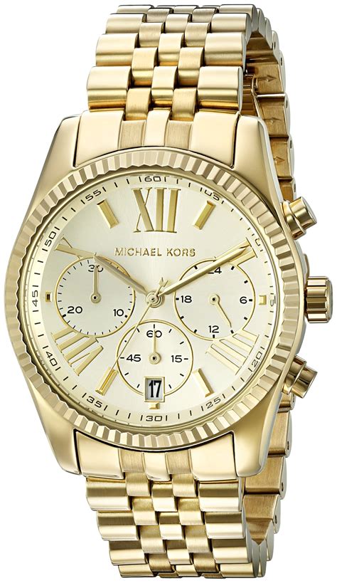 michael kors mk5556 lexington chronograph watch gold|Michael Kors Lexington Chronograph Champagne Dial Ladies .